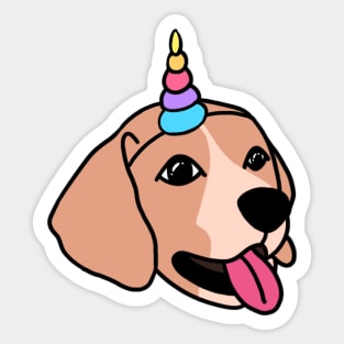 Cute Animal Unicorn Dog Sticker